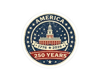 ColorFlow | America 1776 to 2026 Patriotic Heritage Liberty Emblem Vinyl Sticker
