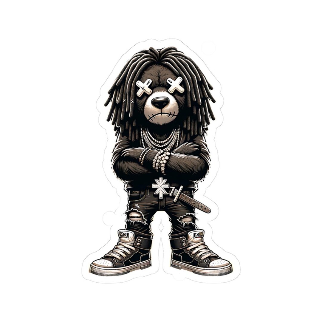 Colorflow | Dreadlock Bear Vinyl Sticker | Urban Streetwear Gamer ...