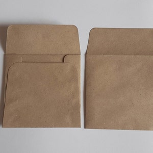 10 Sobres Marrones - Sobres Kraft Marrón - Mini Sobres Reciclados - Sobres Pequeños - 3 3/8" x 3 1/4"