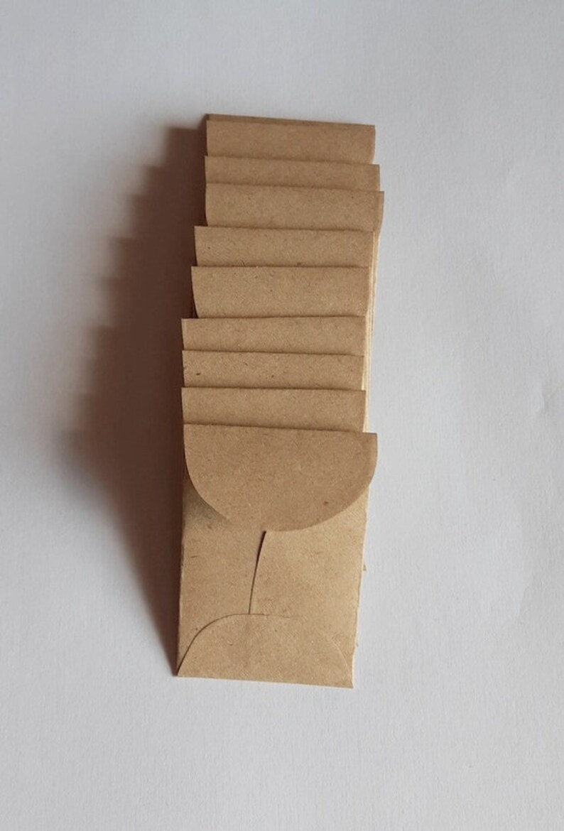 200 Mini Brown Coin Envelopes Recycled Brown Envelopes Etsy Ireland