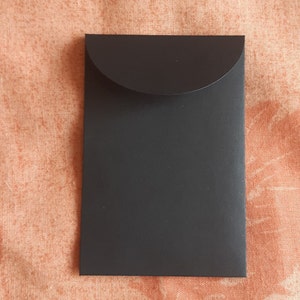 Mini Black Coin Envelopes - Set of 50 - Business Card Envelopes - 9cm X ...
