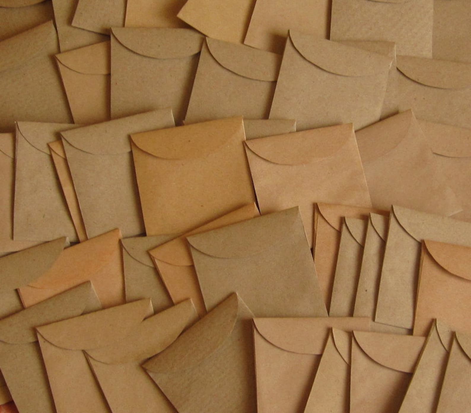 50 Mini Brown Envelopes 1 7/8 X 2 Tiny Brown Etsy Australia