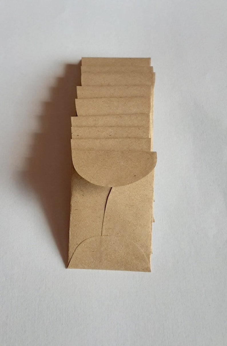 10 Mini Brown Coin Envelopes Recycled Brown Envelopes Etsy UK