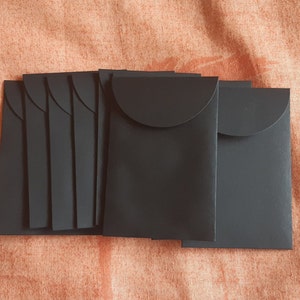 Mini Black Coin Envelopes - Set of 50 - Business Card Envelopes - 9cm X ...