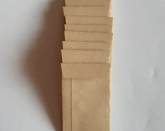 25 Enveloppes de pièces de monnaie brunes Enveloppes de graines Enveloppes de confettis Paquets Kraft Faveurs rustiques Enveloppes de mariage Enveloppes rustiques 2,5 « x 1,5 »