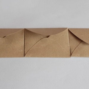 50 Tiny Brown Envelopes Brown Kraft Envelopes Recycled Mini Envelopes Tiny Envelopes 1.5 x 2 image 5