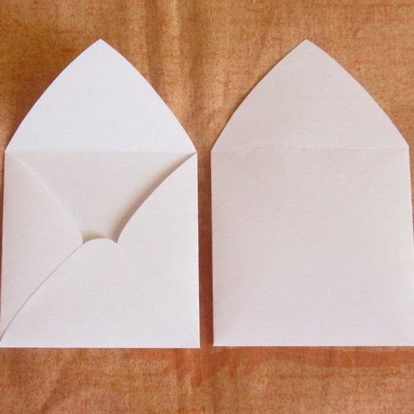 50 Mini enveloppes carrées blanches - Enveloppes carrées blanches - Mini enveloppes recyclées - Petites enveloppes - 3 1/8 » x 3 1/8 »