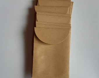 100 enveloppes marron pour pièces de monnaie, enveloppes pour graines, enveloppes pour confettis, enveloppes pour cadeaux de mariage, enveloppes pour cartes de visite, enveloppes pour pièces de monnaie - 6 cm x 9 cm