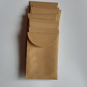 10 enveloppes pour pièces de monnaie marron, enveloppes pour pièces de monnaie faites main, enveloppes pour pièces de monnaie kraft, enveloppes pour cartes de visite, enveloppes pour pièces de monnaie, enveloppes pour graines - 6 cm x 9 cm