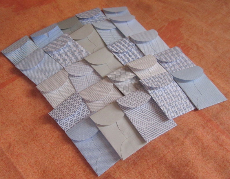 25 Mini Coin Envelopes Recycled Security Envelopes Etsy