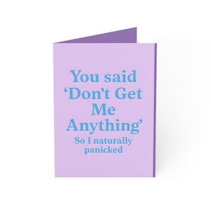 Greeting Cards Bundle, Dont Get Me Anything Cards for Birthdays, Anniversaries, Parties, Gifts, Fun Celebrations, Gift for mom, Gift for her