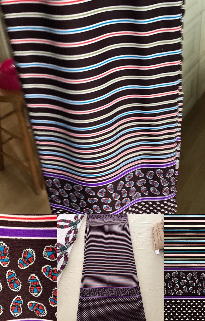 Stretch Polyester Knit Double Border Print