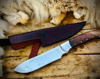Hunting knife handmade J2 stainless steel blade natural handle material gift for everyone