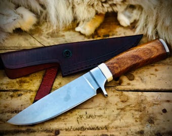 Hunting knife handmade J2 stainless steel blade natural handle material gift for everyone