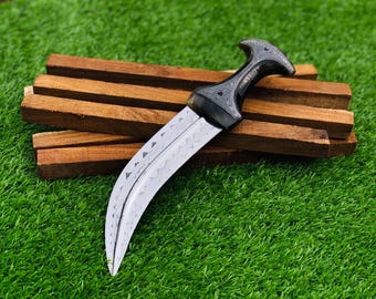 Yemeni jambia dagger knife/Buffalo Horn Handle with 1400 Silver Pins Handmade Work