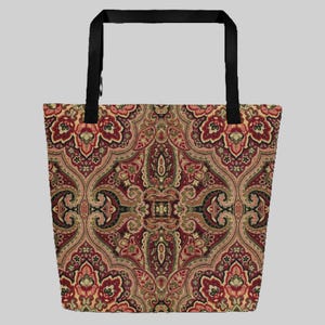 Bolso tote victoriano Moody / Bolso de hombro floral / Bolso de mano de 16x20