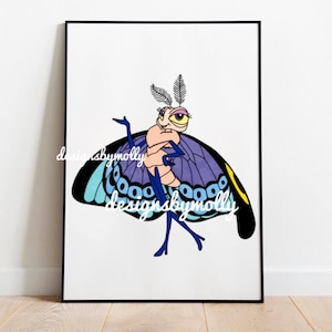 Eine Bugs Life Wandkunst - Bugs Life Hand gezeichnet Digital Download - Disney Bugs Life Clipart - Bugs Life Schmetterling