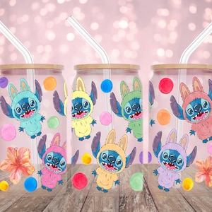 Stitch Labubu Libbey Cup Wrap - Stitch Labubu Digital Download - Stitch Labubu PNG - Stitch Labubu Clipart