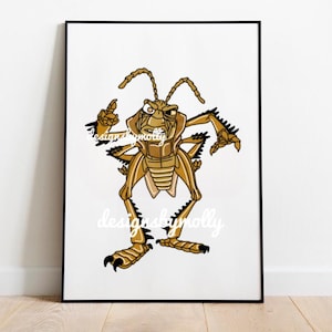 Eine Bugs Life Wandkunst - Bugs Life Hand gezeichnet Digital Download - Disney Bugs Life Clipart - Bugs Life Hopper