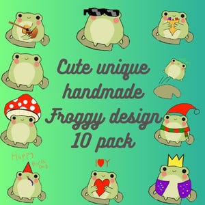 frog digital stickers | froggy stickers | froggie digital stickers | planner stickers | notes stickers | ipad stickers | adorable stickers