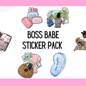 Boss Babe Clipart Stickers | Printable Empowerment Stickers (digital ...