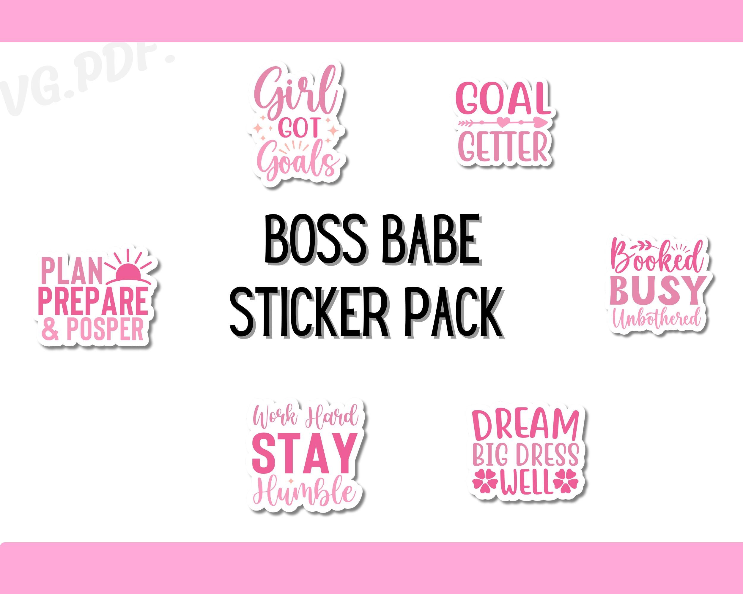 Boss Babe Sticker Pack | Motivational PNG Stickers for Women | Digital ...