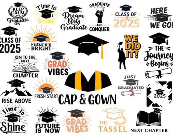 Graduation Svg Bundle, Graduation Cap Svg, Grad 2026, Class of 2026 ...