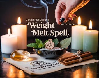WEIGHT MELT SPELL, body slimming energy, stubborn fat release, aura detox, confidence boost, disciplined mindset, rapid body shift