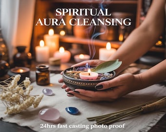 SPIRITUAL AURA CLEANSING Spell, energy purification, negative removal, chakra alignment, protection ritual, spiritual renewal
