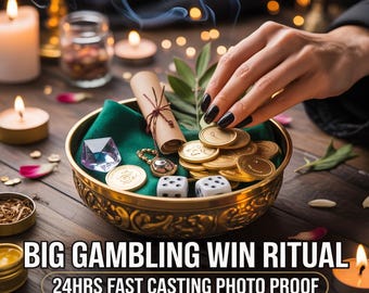 WIN GAMBLING SPELL, luck boost, fortune energy, gambling success, chance enhancement, jackpot attraction