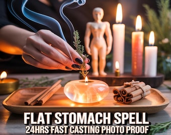 FLAT STOMACH SPELL, body slimming, waist trim, belly fat reduction, curve enhancer, confidence boost