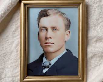 Foto colorata di Almanzo Wilder: Storia della Little House - Ritratto di un pioniere d'epoca (download digitale)