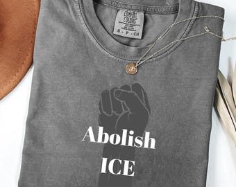Abolish ICE Protest Shirt, Comfort Colors Political Tee, Melt Injustice Not Families, Human Rights Graphic T-Shirt, Gift for Resister