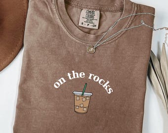Comfort Colors Coffee Shirt Iced Coffee Lover Gift Coffee Lover Tee Funny Coffee Gift Coffee TShirt Coffee T-Shirt Trendy Coffee Lover Shirt