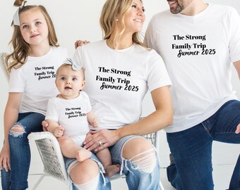 Family Trip T-shirt, Summer 2025 Custom T-Shirt, Personalized Vacation Family Shirt, Matching Travel Tees, Summer Trip Group Tee