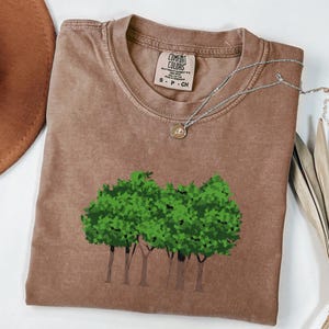 Tree Lover Shirt, Nature Comfort Colors Tee, Earthy Aesthetic T-Shirt, Minimal Tree Design Tee, Forest Adventure Shirt, Outdoorsy Gift Shirt
