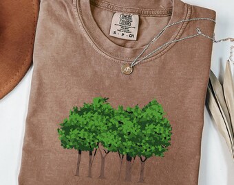 Tree Lover Shirt, Nature Comfort Colors Tee, Earthy Aesthetic T-Shirt, Minimal Tree Design Tee, Forest Adventure Shirt, Outdoorsy Gift Shirt