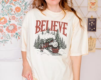 Retro Christmas Shirt, Y2K Comfort Colors Tee, Vintage-Inspired Santa Snowman Collage, Tis the Season