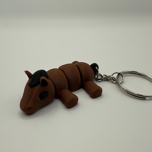 3D Printed Flexi Horse Animal Keychain