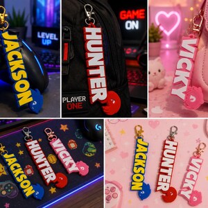 Personalized Hedgehog Retro Gaming  | Personalized Keychain | Gaming Keychain