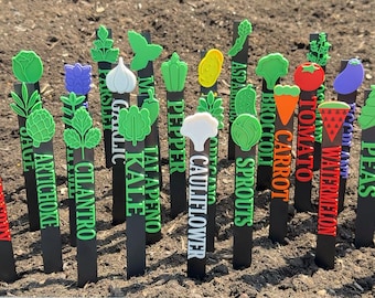 Custom Garden Plant Markers | Weatherproof ASA Stakes for Outdoor Gardens