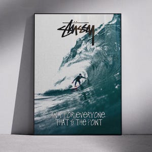Stussy Poster - Surf Poster - Ästhetisches Poster - Trendiges Poster - Untergrund Fashion Poster - Straßenkultur Poster - Stussy Geschenk