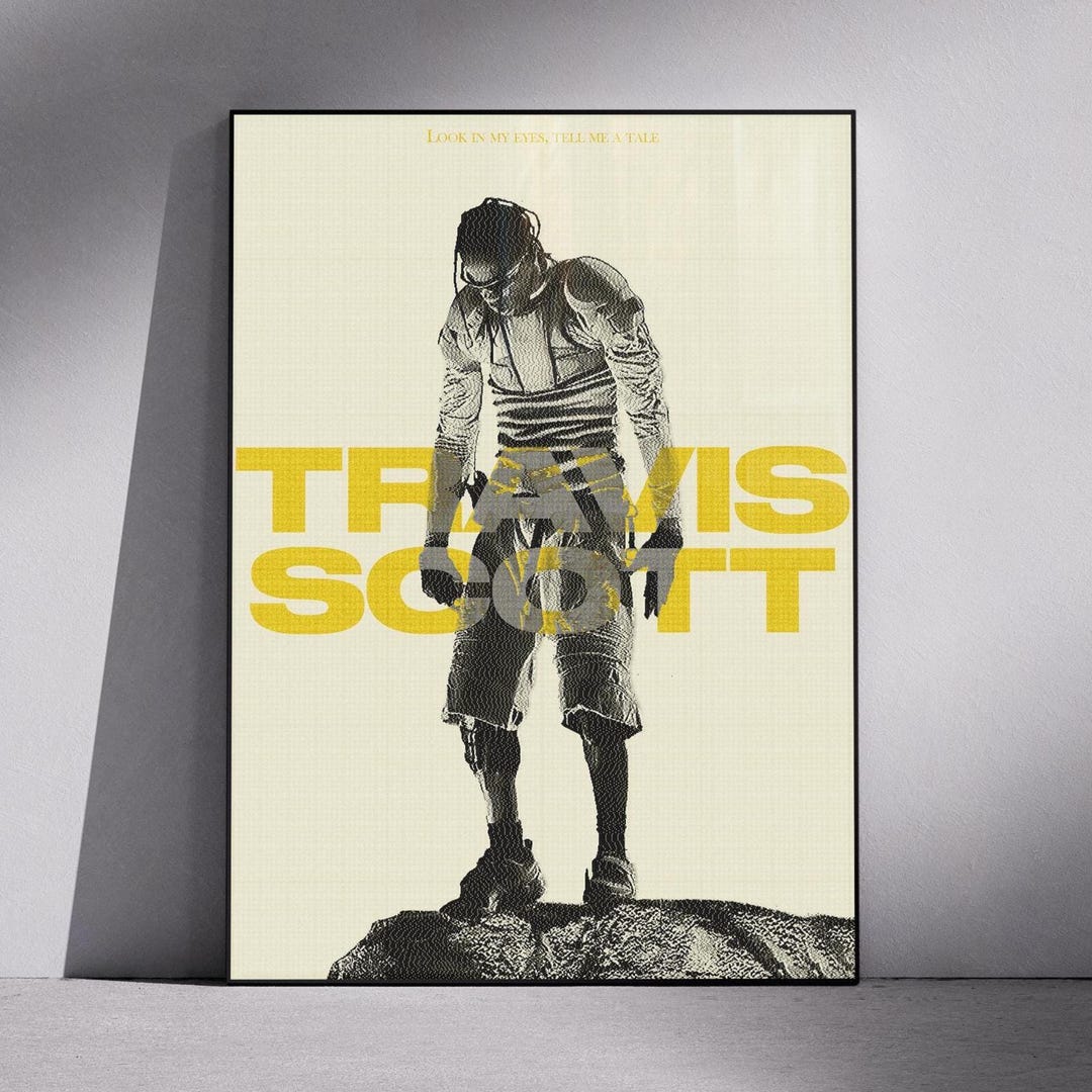 Ms Travis Travis Scott Album Cover Poster, Rapper Wall Art Print (digital ...