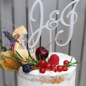Cake Topper Bride and Groom Initials Wedding | Cake Topper Decoration | Personalized Cake Topper Bride and Groom | Elegant & Modern | Classy