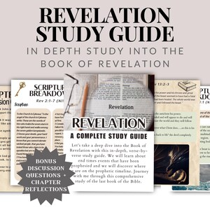 Revelation Study Guide, Bible Study Guide, Comprehensive Study Guide, Digital Bible Study, Book of Revelation, Printable Bible Guide