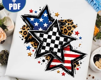 Zachodnie gwiazdy patriotyczne PNG, plik sublimacji z okazji 4 lipca, flaga lamparta zachodniego, zniszczone gwiazdy country PNG, Americana, pobieranie cyfrowe