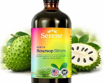 Serene Herbs Soursop Bitters Liquid is organic, detoxifying, and supportive of digestion—16 oz.