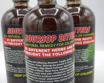 soursop Bitter 16oz, Organic Natural drink