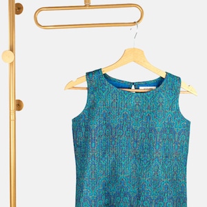 Embroidered Pure Silk Sleeveless Tank Top | Wide Straps Silk Blouse | Summer Top | Elegant A-line Sleeveless Top | Casual Summer Cami Top