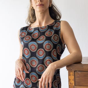 Handcrafted Silk Sleeveless Tank Top | Wide Straps Silk Blouse | Summer Tank Top | Elegant A-line Sleeveless Top | Casual Summer Cami Top